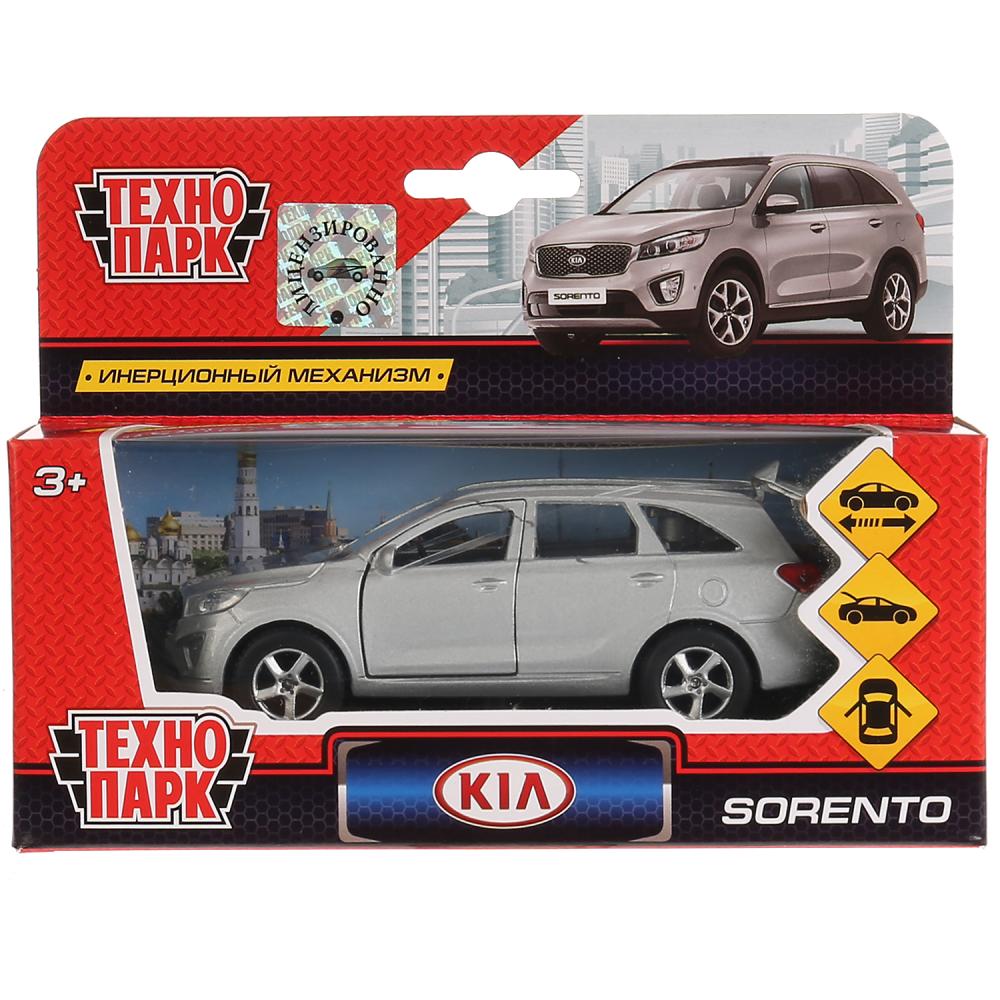 Машина металлическая KIA Sorento Prime серебристый 12 см, открываются двери  и багажник, инерционная, Технопарк. в коробке 2*24шт купить на самой  большой базе игрушек в Воронеже за 500.50 руб., код 921266